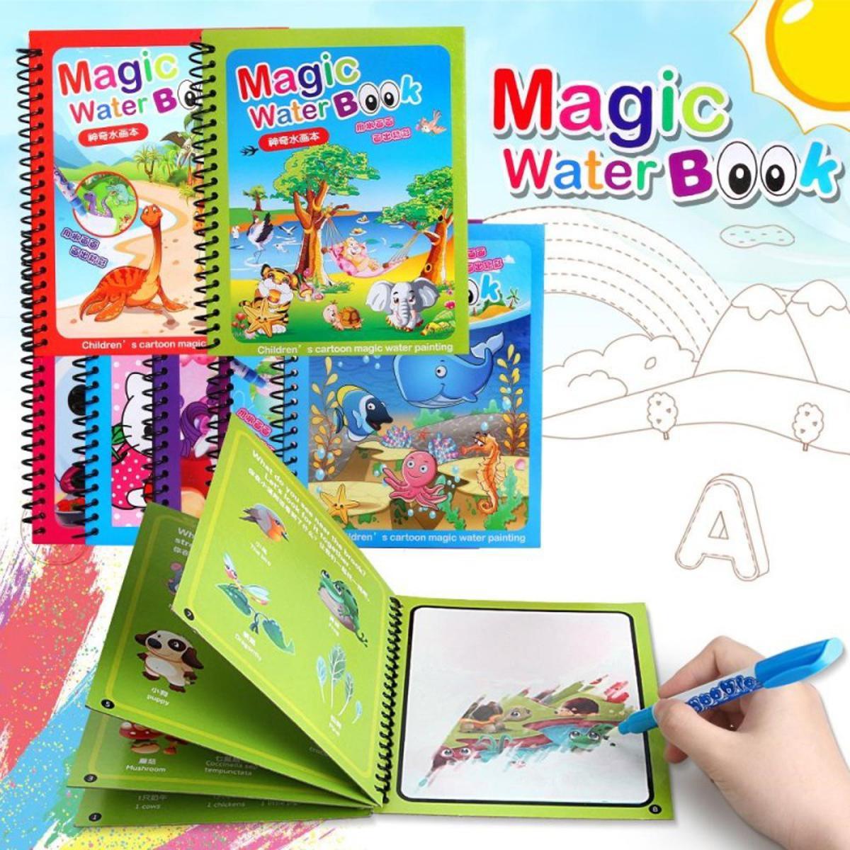 Magic Water Book (Reusable) + 1 Magic Water Pen
