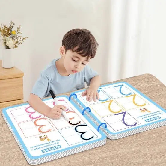 Reusable Tracing Work Book 64 Pages With ( 2 Markers & Duster Attcahed) (Premium Quality) GOODBABYPAKISTAN