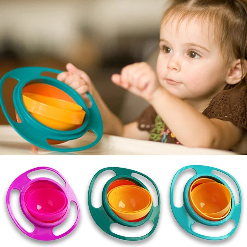 360° Rotary Gyro Umbrella Bowl Practical Spill-Proof Baby Balance Bowl - Baby Gem