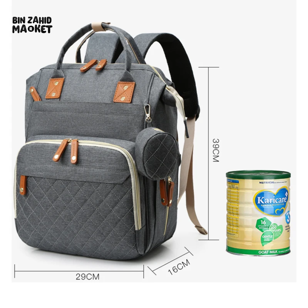 Large Capacity Waterproof Mummy Bag Backpack – Unisex Baby Diaper Bag (Pakistan)