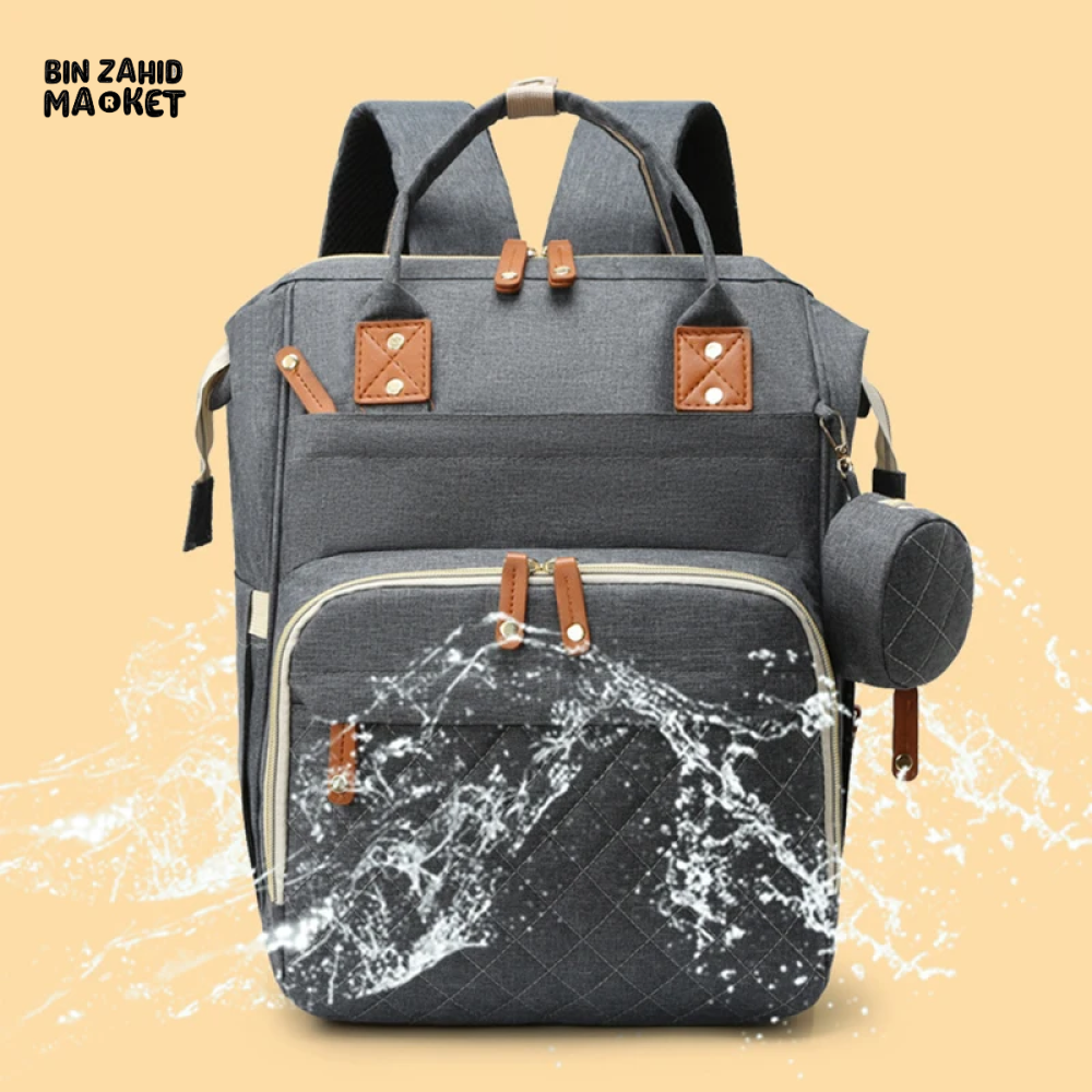Large Capacity Waterproof Mummy Bag Backpack – Unisex Baby Diaper Bag (Pakistan)