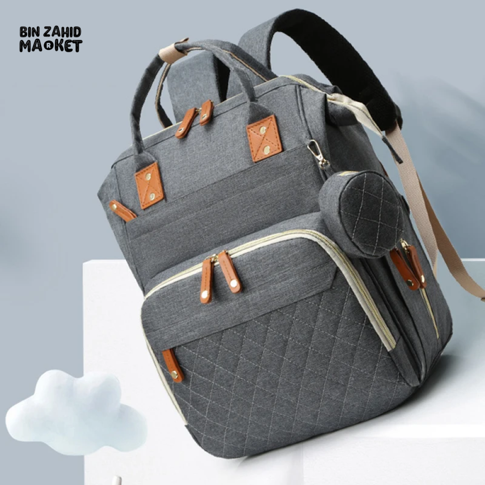 Large Capacity Waterproof Mummy Bag Backpack – Unisex Baby Diaper Bag (Pakistan)