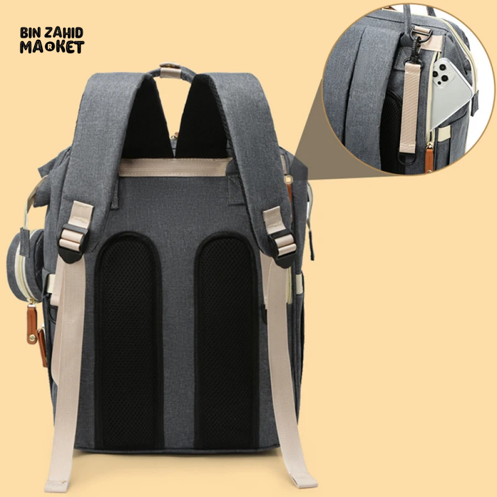 Large Capacity Waterproof Mummy Bag Backpack – Unisex Baby Diaper Bag (Pakistan)