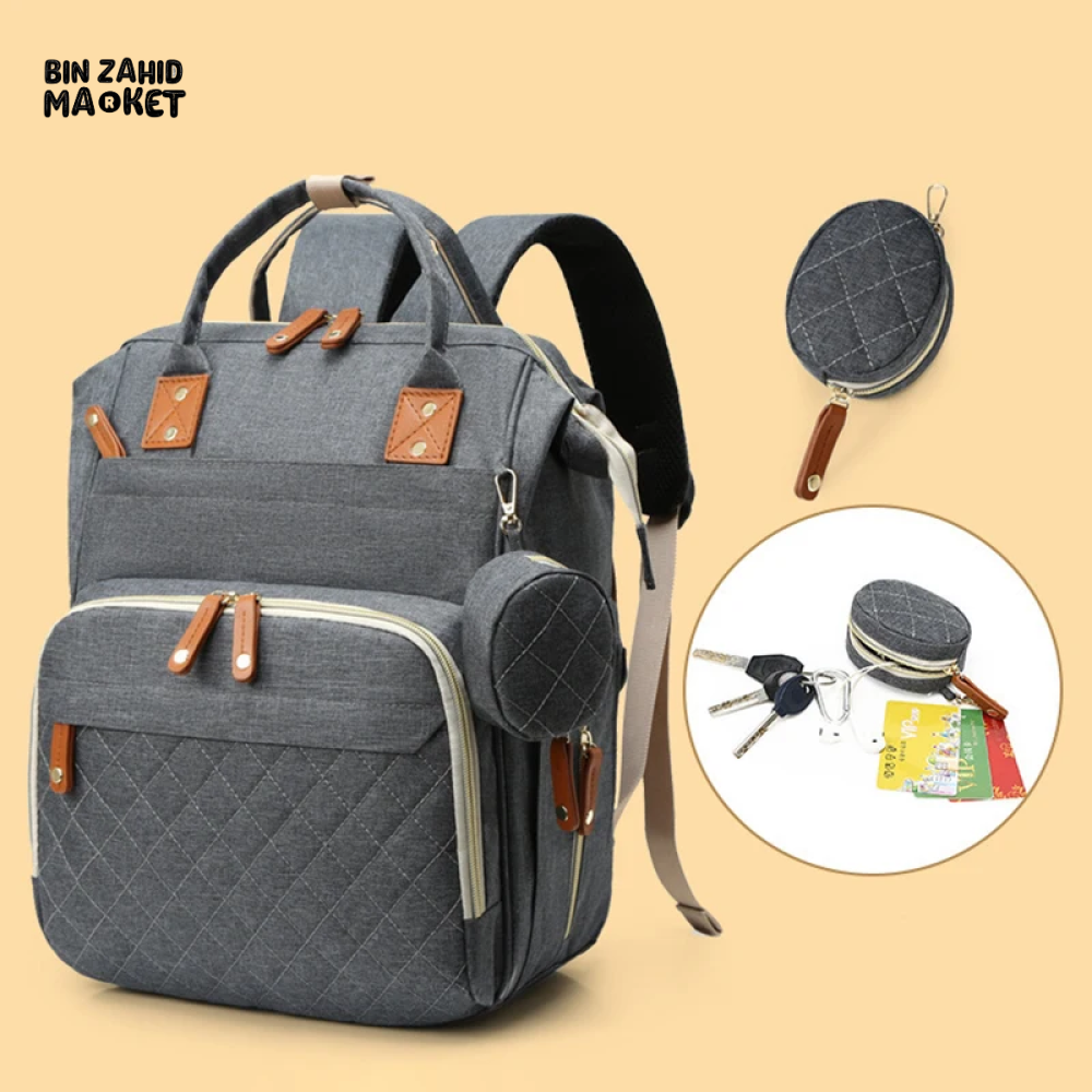 Large Capacity Waterproof Mummy Bag Backpack – Unisex Baby Diaper Bag (Pakistan)