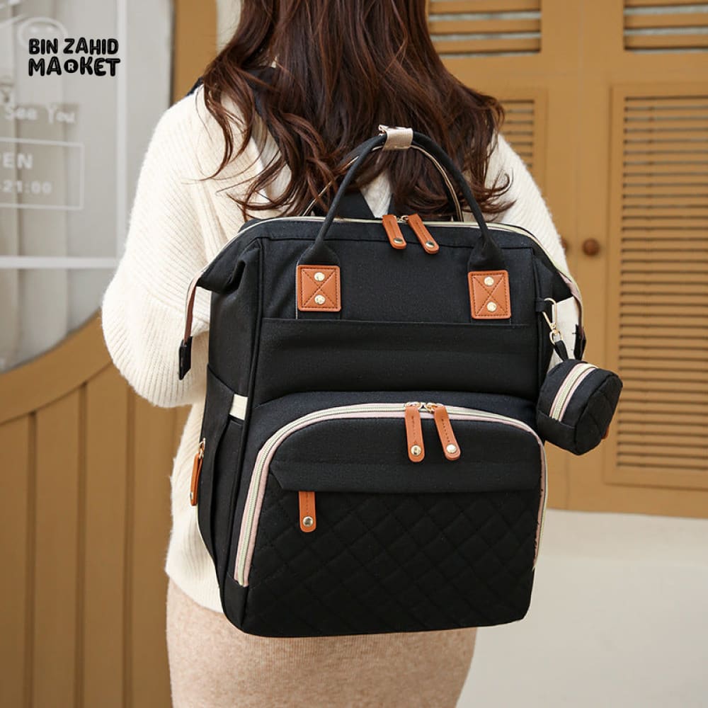 Large Capacity Waterproof Mummy Bag Backpack – Unisex Baby Diaper Bag (Pakistan)