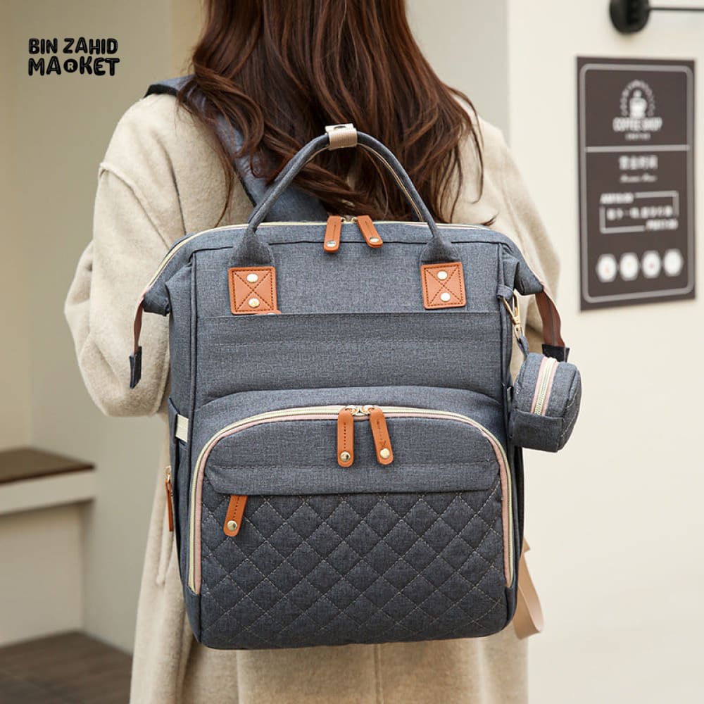 Large Capacity Waterproof Mummy Bag Backpack – Unisex Baby Diaper Bag (Pakistan)