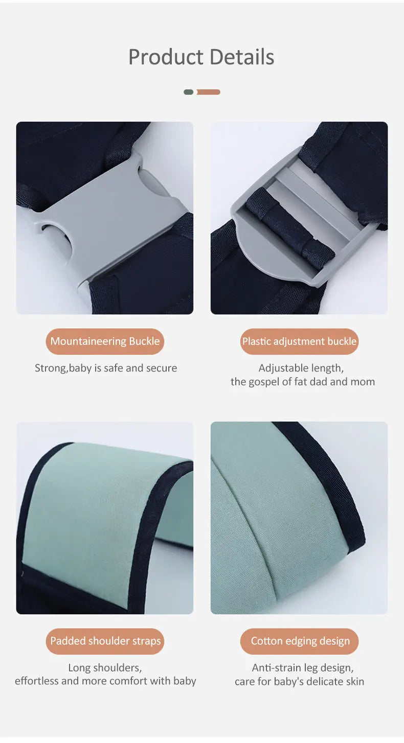 Adjustable Newborn Baby Carrier Sling Wrap Breathable Backpack Shoulder Strap for baby feeding darvaza.pk