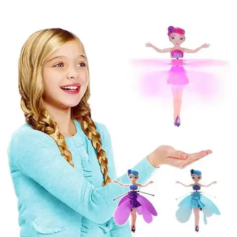 Imported Magic Flying Fairy Princess Doll Gesture Sensing For Kids with Usb Rechargeable Mini Flying Toy darvaza.pk