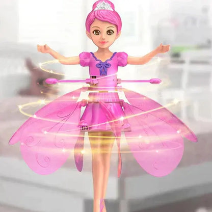 Imported Magic Flying Fairy Princess Doll Gesture Sensing For Kids with Usb Rechargeable Mini Flying Toy darvaza.pk