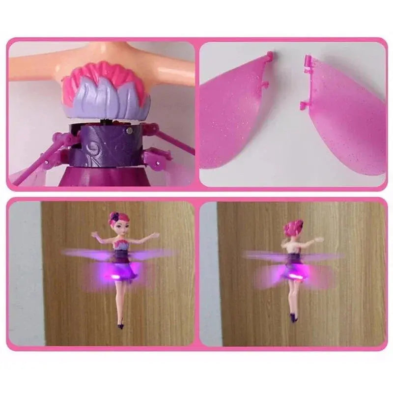 Imported Magic Flying Fairy Princess Doll Gesture Sensing For Kids with Usb Rechargeable Mini Flying Toy darvaza.pk