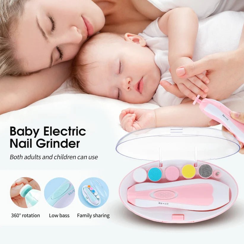 Electric Baby Nail Trimmer with 6 Grinding Heads - Baby Gem