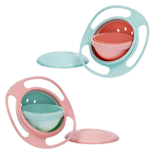 360° Rotary Gyro Umbrella Bowl Practical Spill-Proof Baby Balance Bowl - Baby Gem