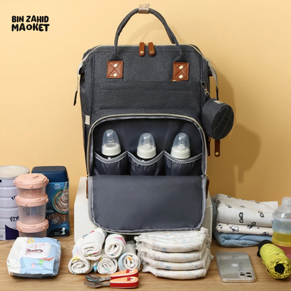 Large Capacity Waterproof Mummy Bag Backpack – Unisex Baby Diaper Bag (Pakistan)