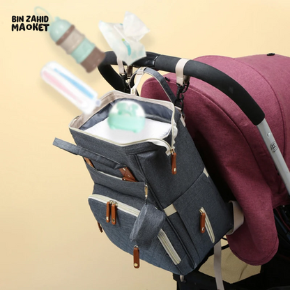 Large Capacity Waterproof Mummy Bag Backpack – Unisex Baby Diaper Bag (Pakistan)