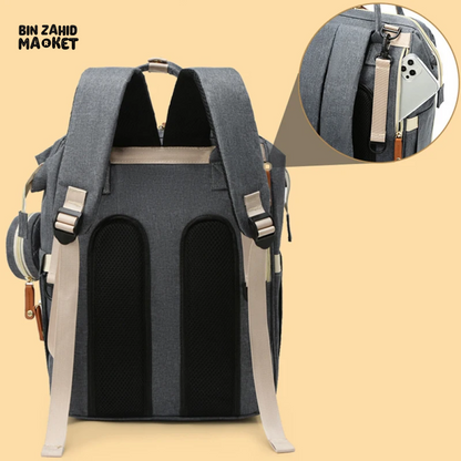 Large Capacity Waterproof Mummy Bag Backpack – Unisex Baby Diaper Bag (Pakistan)